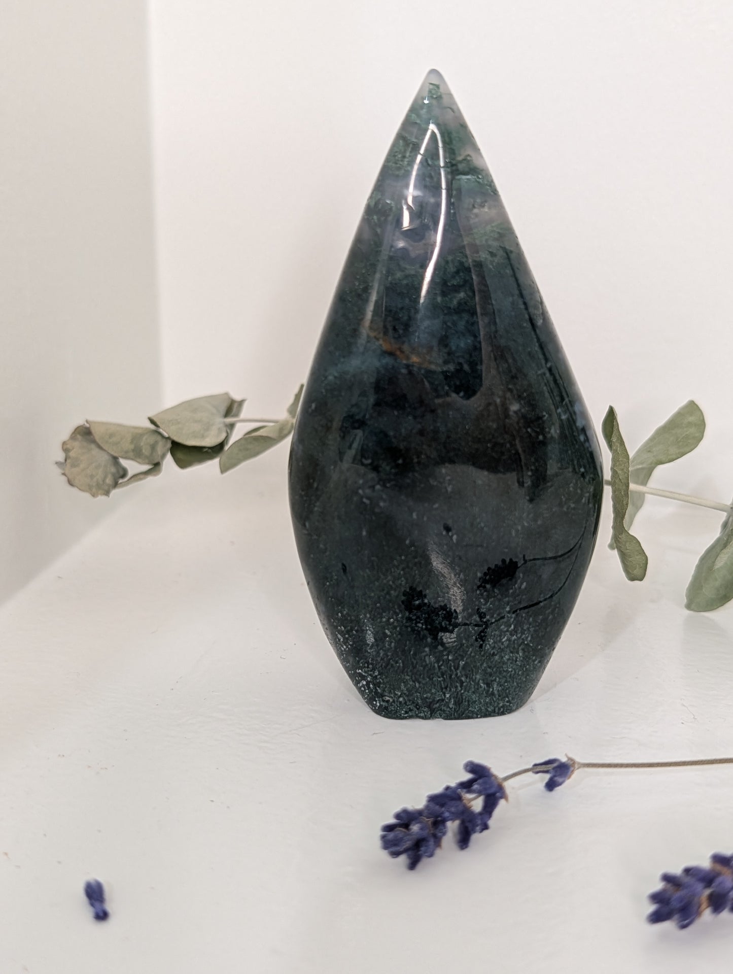 Moss Agate Teardrop Freeform