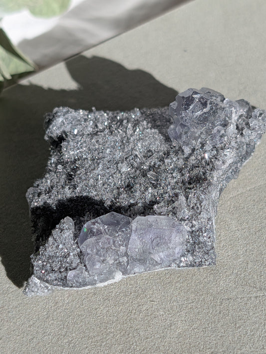 Zeolite with Fluorite Specimen | Pale Blue Cubes