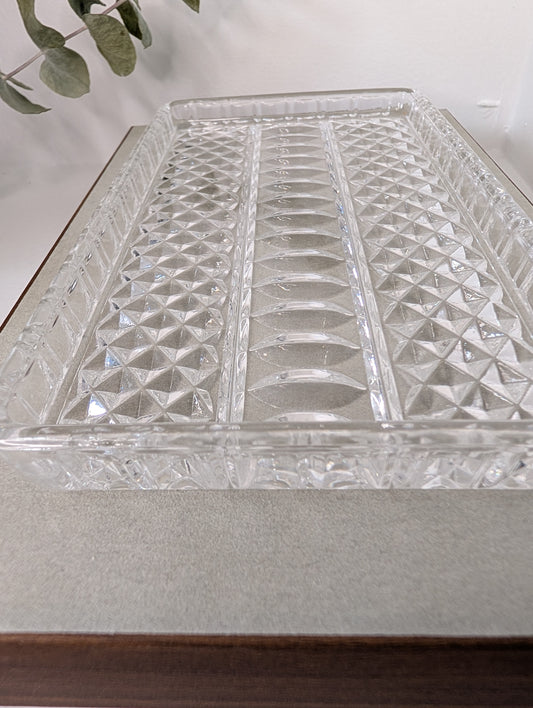 Crystal Glass Rectangle Display Tray