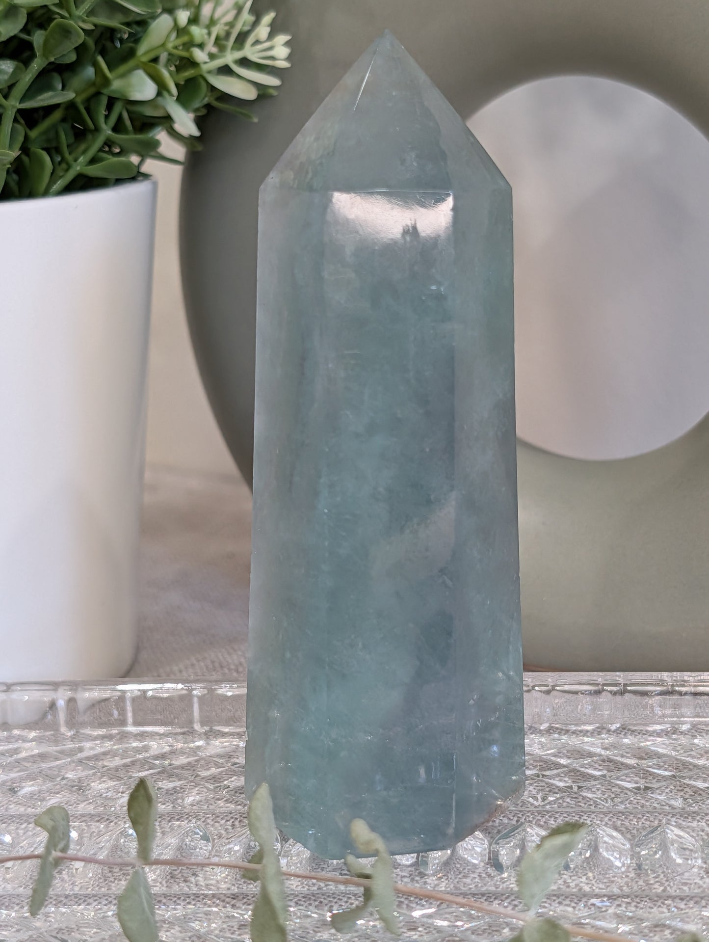 Blue Green & Purple Fluorite Tower