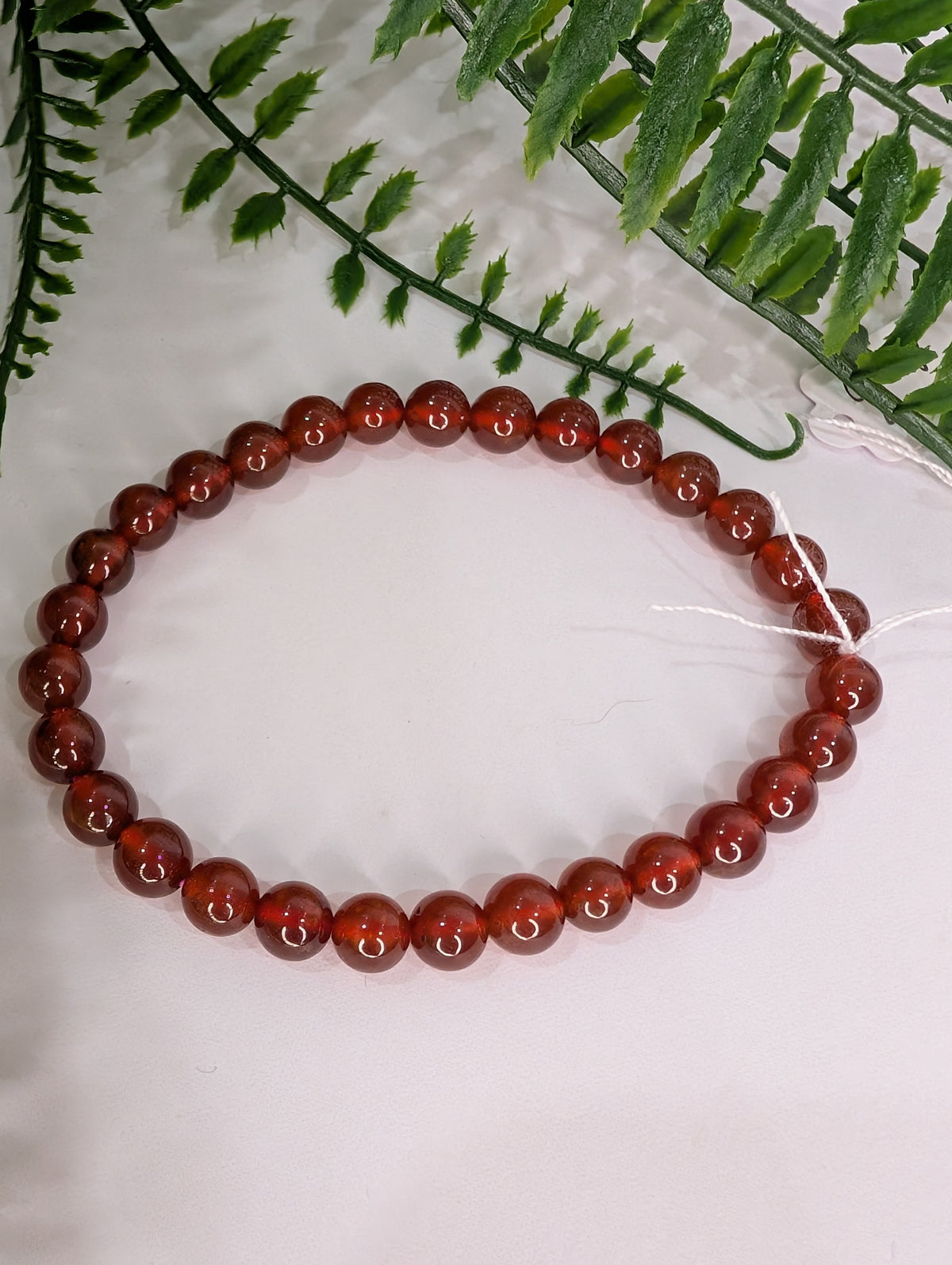 Orange Garnet Bracelet / 6mm