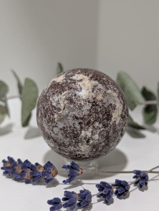 Scenic Moss Agate Sphere
