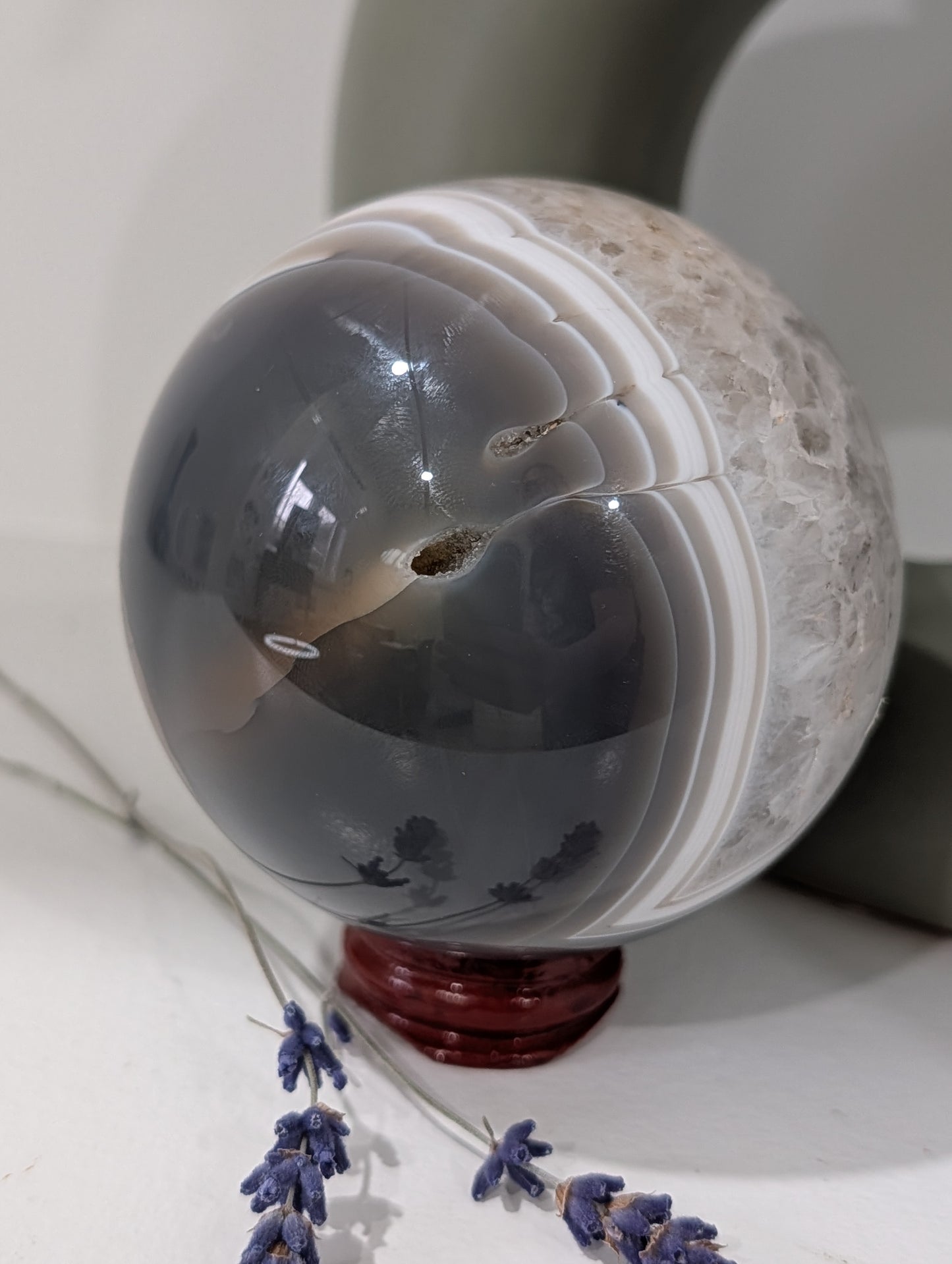 Banded Agate Sphere - 836g
