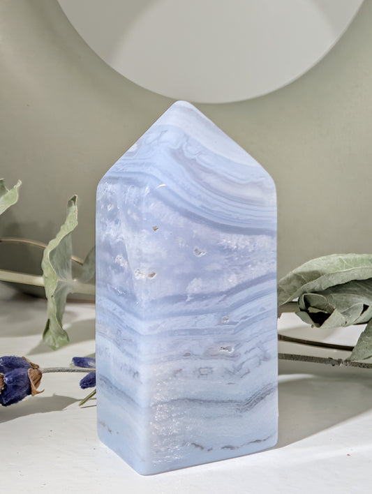 Blue Lace Agate Tower - Small