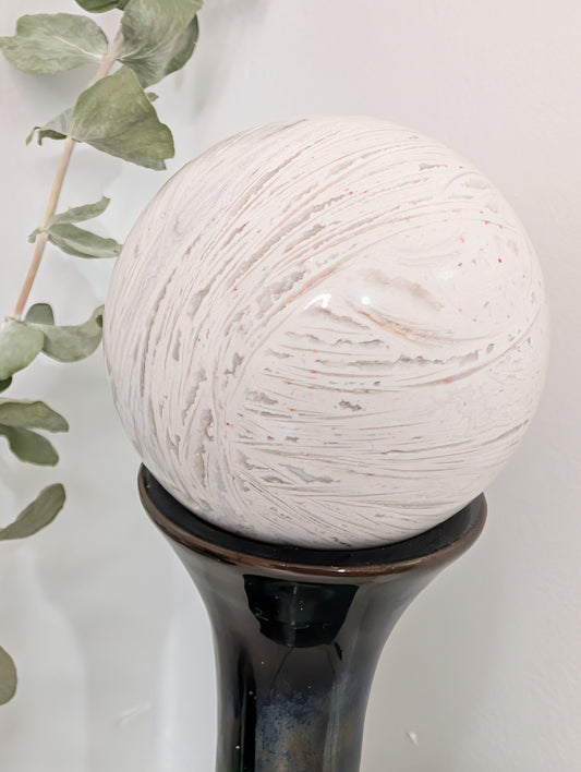 White Mexican Lace Sphere