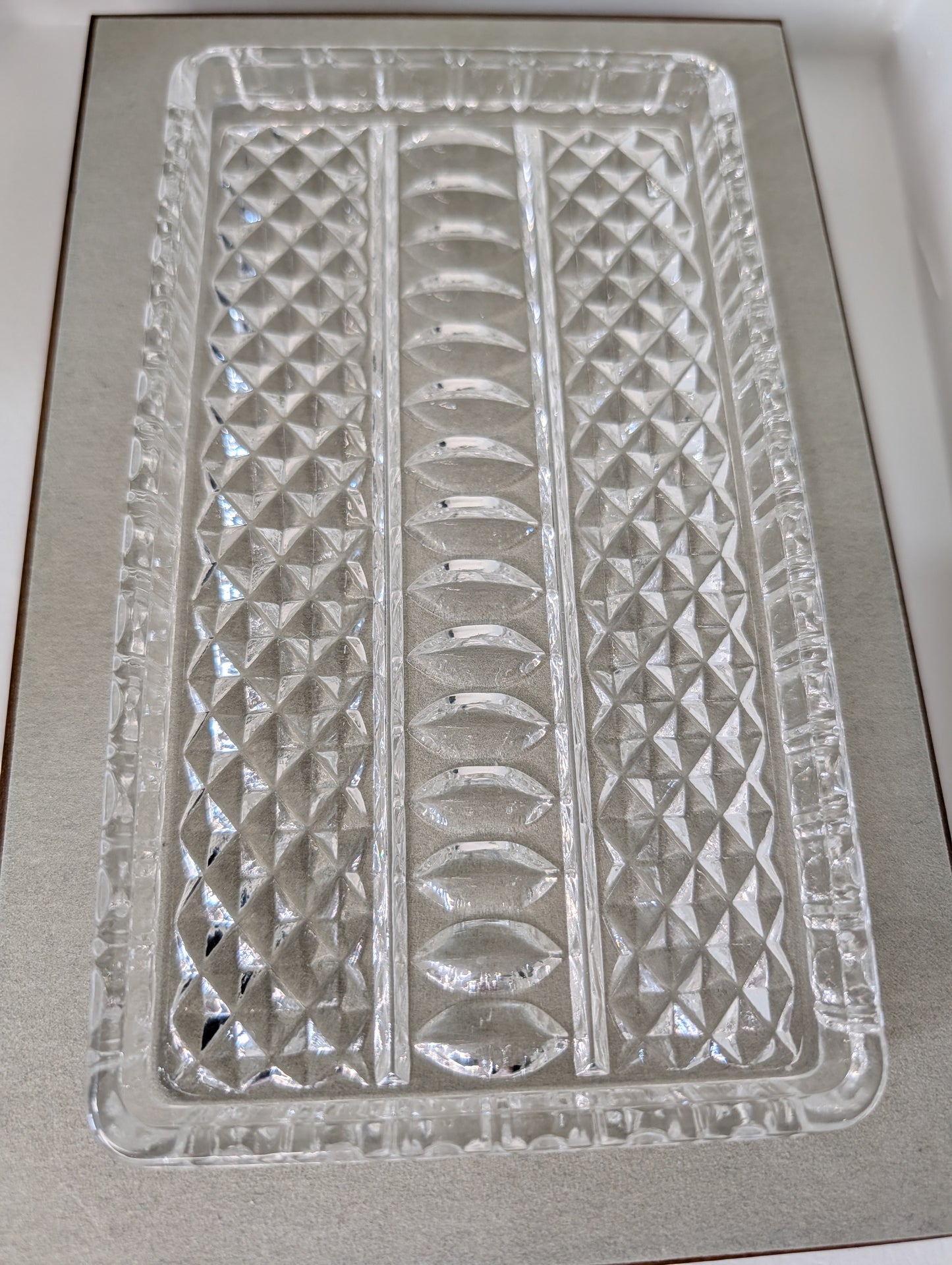 Crystal Glass Rectangle Display Tray