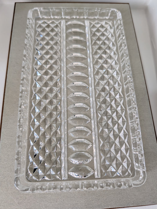 Crystal Glass Rectangle Display Tray
