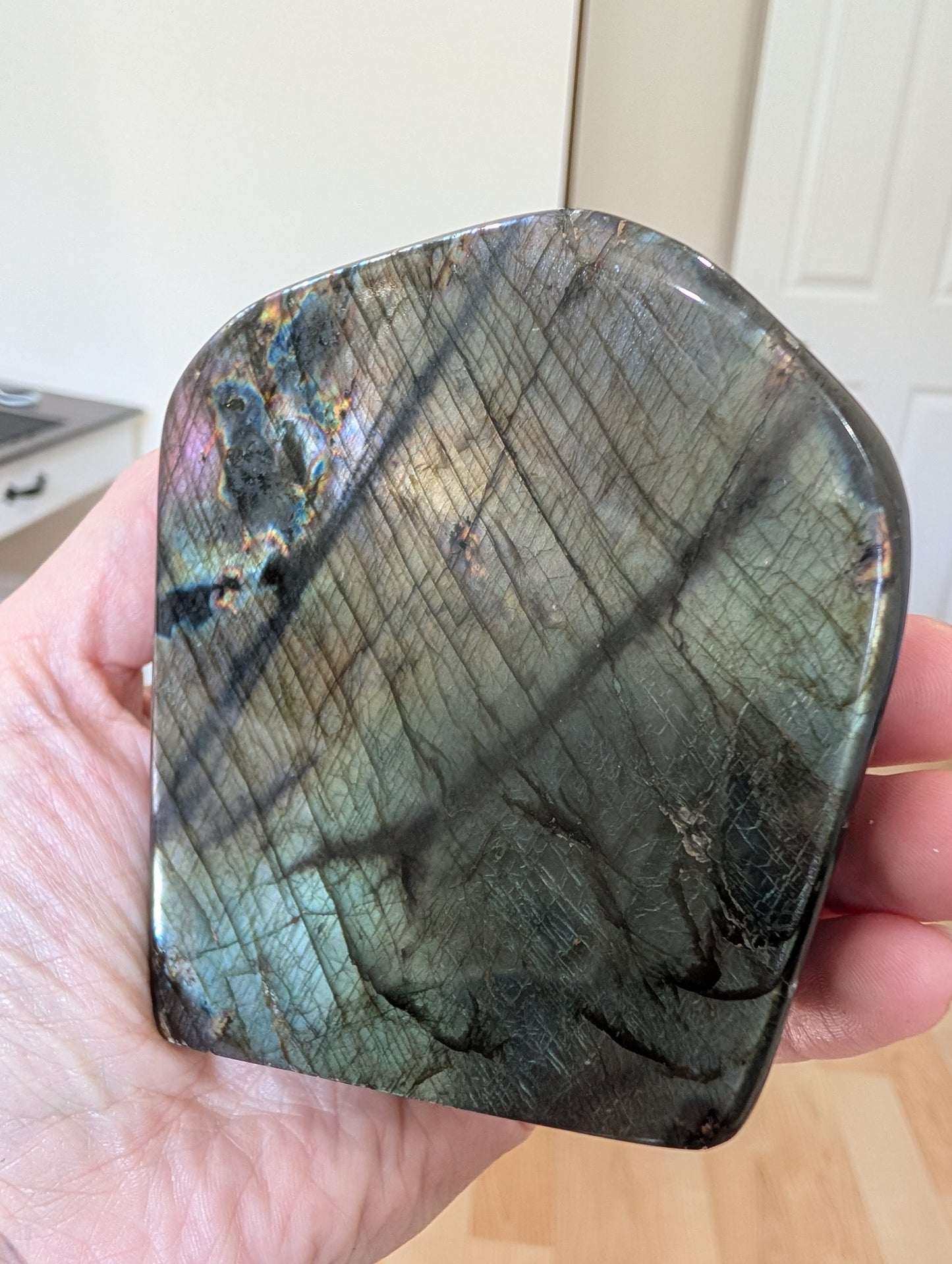 Labradorite Free Form | Golden Green Flash with Blue & Violet