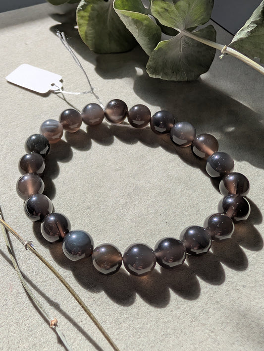 Smoky Quartz Beaded Bracelet | 8mm