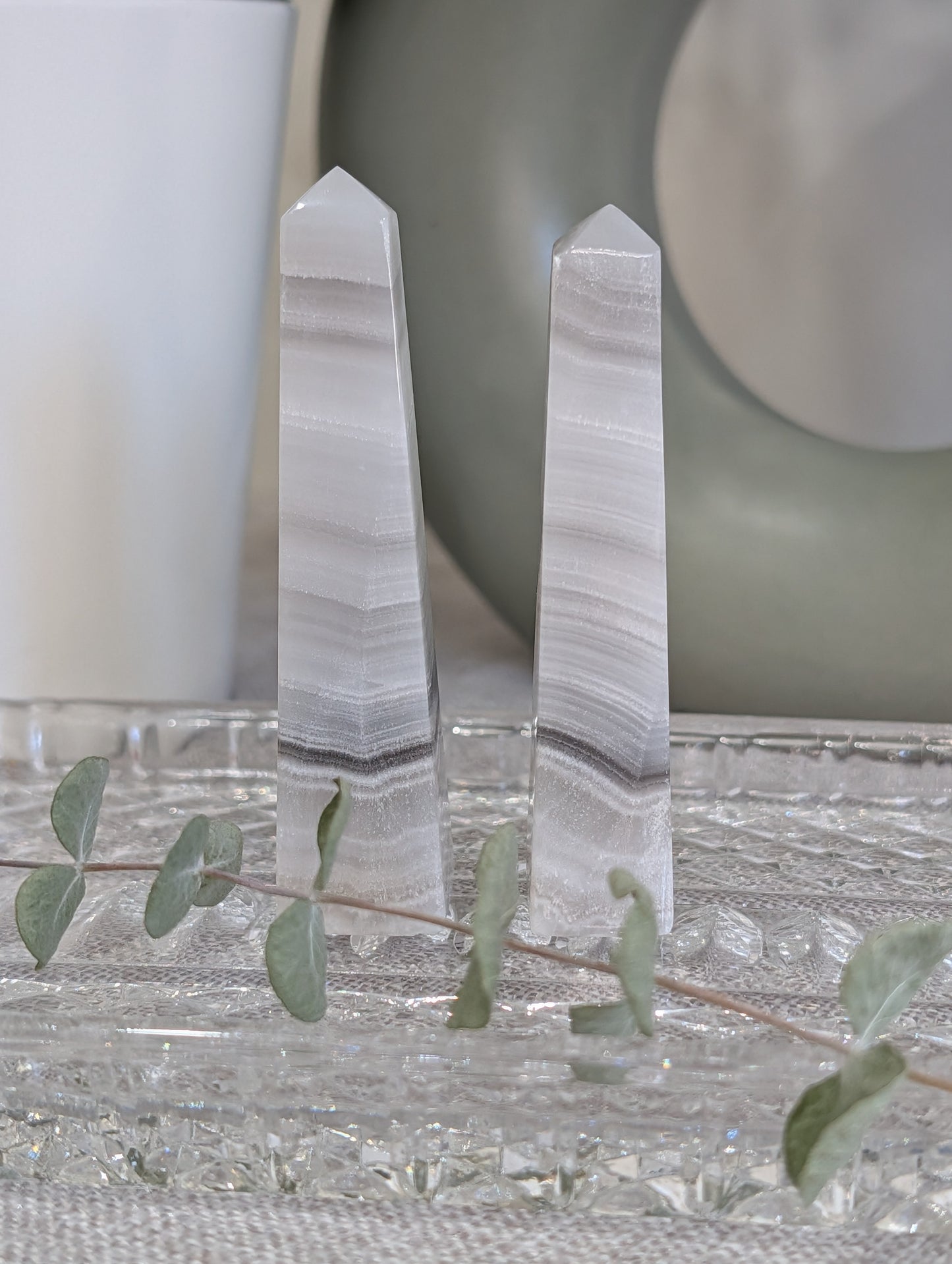 Grey Banded Agate Tower